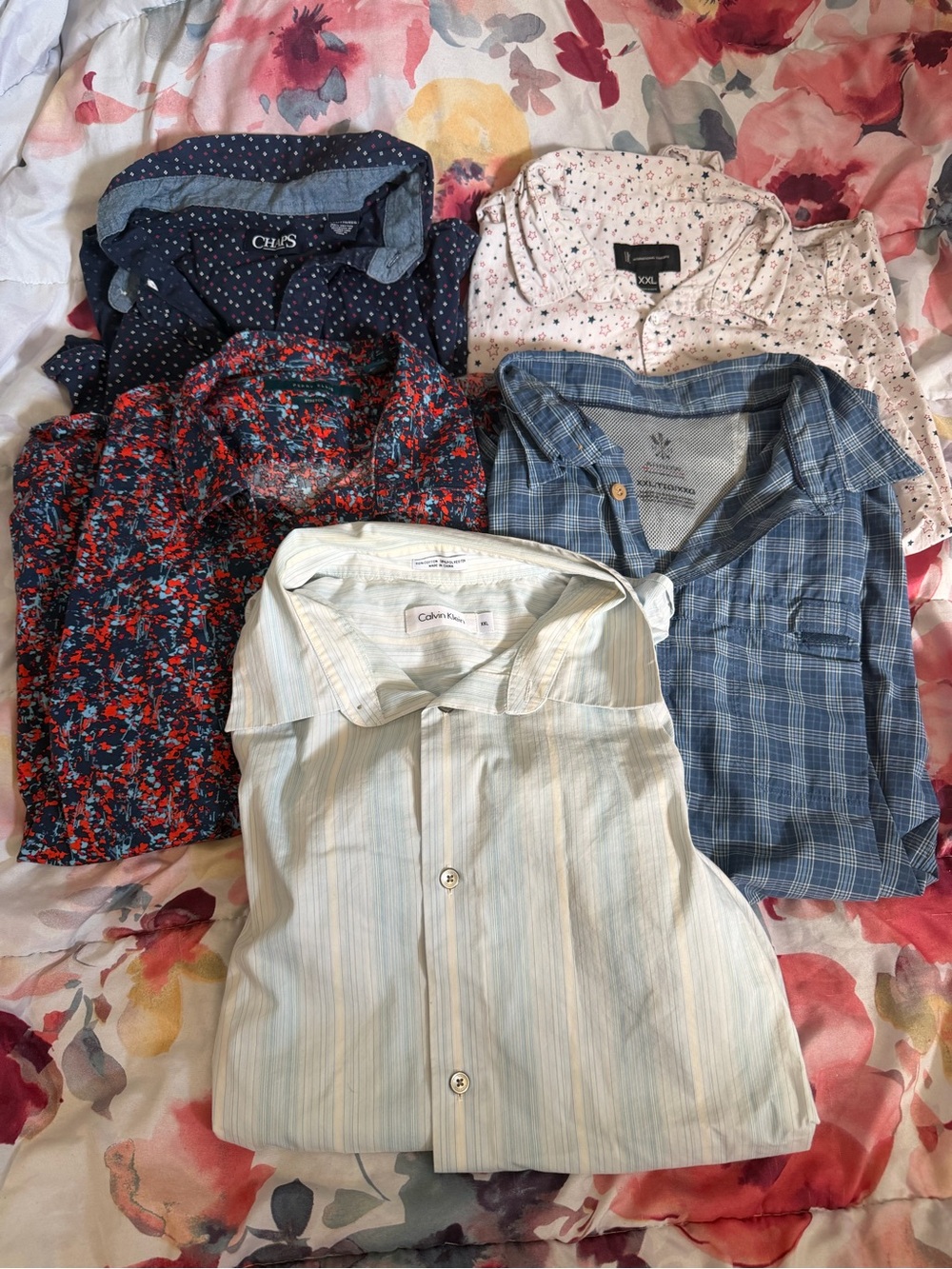 Red White and Blue Button-Up Shirt Bundle